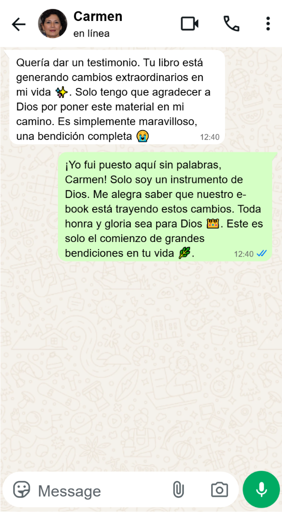 Testimonio WhatsApp Carmen
