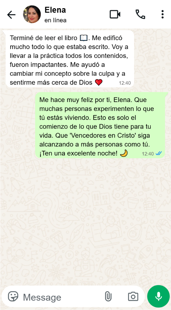 Testimonio WhatsApp Elena